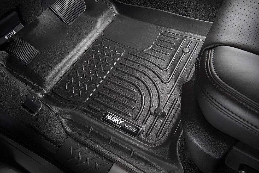 Black Husky heavy duty car floor mat driver side