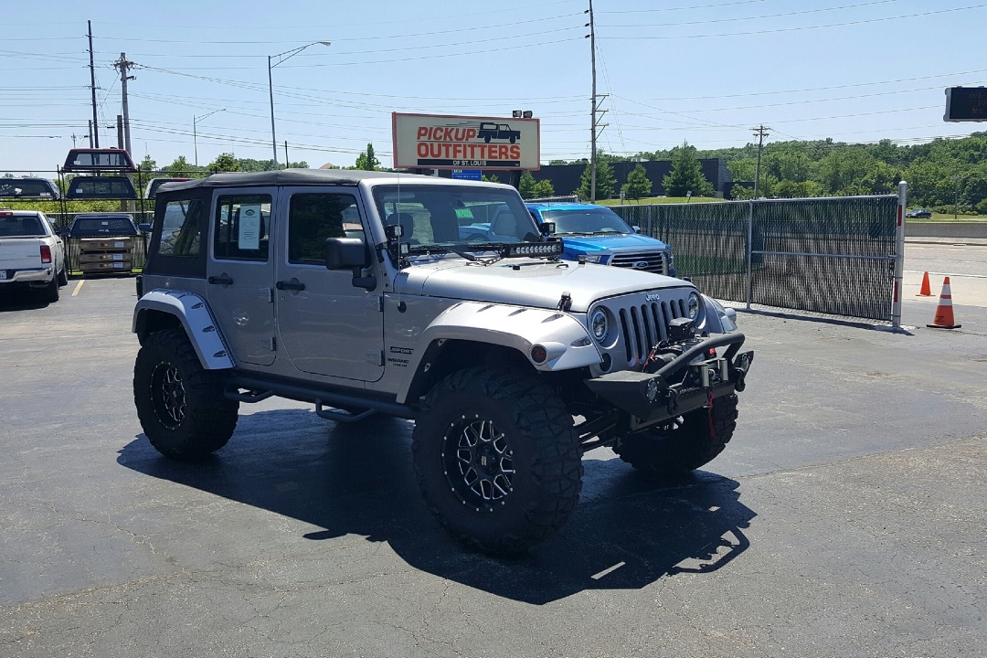 Jeep Wrangler off-road conversion with front winch bumper and lift