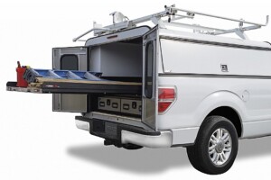 DCU Commercial Cap with Slide-Out Cargo Platform and Ladder Rack