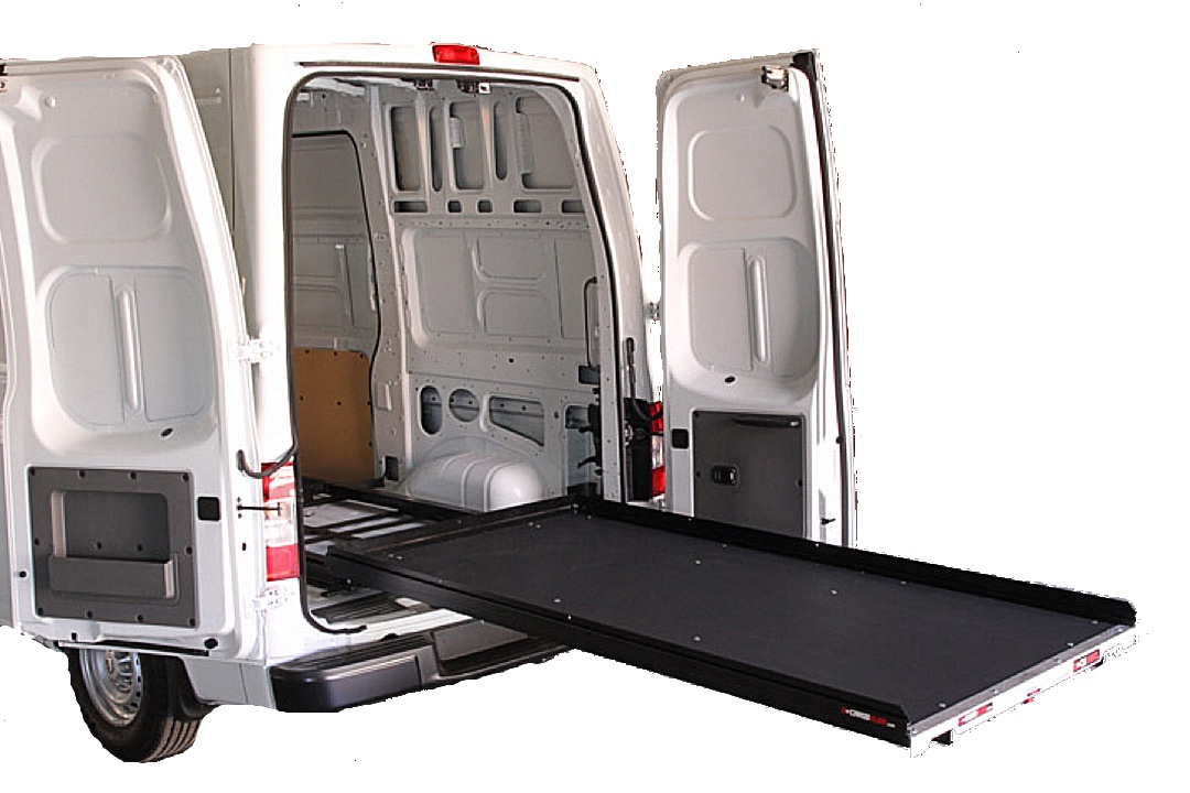 Heavy duty pull out cargo bed slide platform for pickup trucks