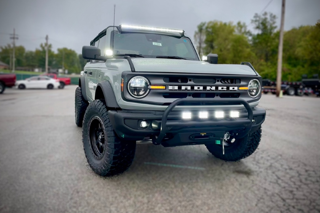 Ford Bronco with Rough Country lighting systems and suspension upgrade
